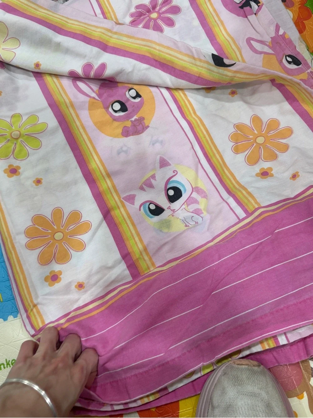 Vintage 2008 Littlest Pet Shop sheet flat cat frog bunny y2k full LPS nostalgia